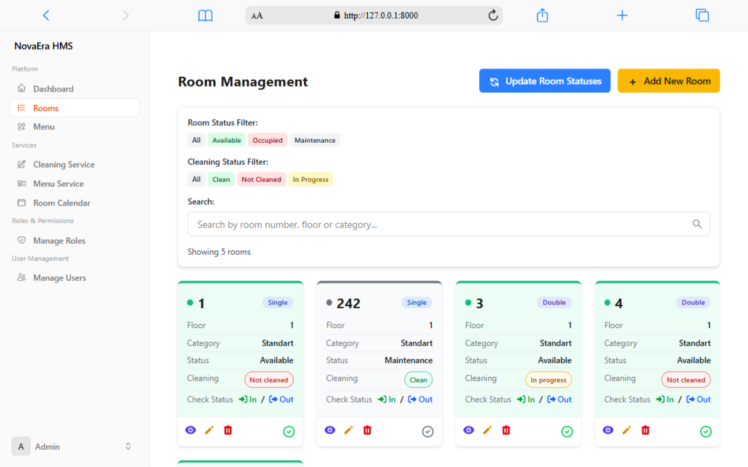Dashboard Screenshot
